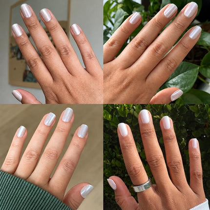 Olive & June Maximalist Instant Mani Press-On Nails (Glue) | 42 Fake Nails, 21 Sizes | Non-Toxic, Long-Lasting Big, Bold Gorgeous Realistic Look | Extra Short, Squoval | Marshmallow Velvet