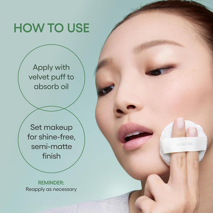 Laneige Neo Blurring Powder & Keychain Duo | Clip-On K-Beauty Setting Powder | Shine Control, Pore Blurring, On-the-Go Touch Ups | Electro Berry