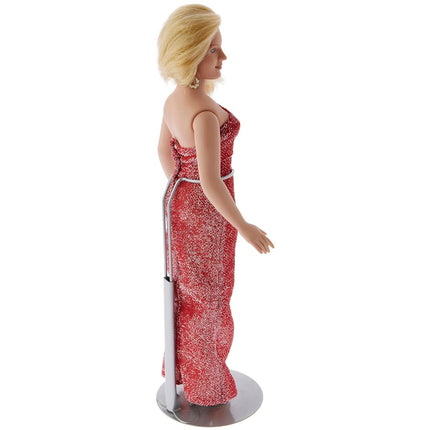 Plymor DSP-70S Silver Adjustable Doll Stand, Pack of 2