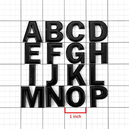 DNA Motoring EM-L-LETTER-4-BK Black Number Metal Decal Emblem Badge Sticker for Auto Car Truck Motorcycle Logo - 4