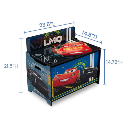 Delta Children Deluxe Toy Box, Disney/Pixar Cars, Character