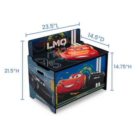 Delta Children Deluxe Toy Box, Disney/Pixar Cars, Character