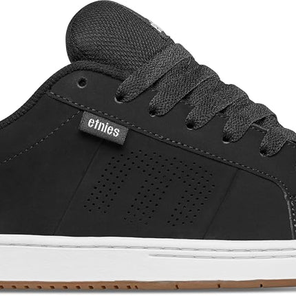Etnies Kingpin - Classic Skate Heritage Fashion Style with on-Trend Puffy Look, Reinforced Cupsole - Black/White/Gum - 8,5