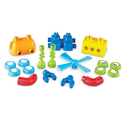 Learning Resources 1-2-3 Robot Factory, Fine Motor Toy, Robot Building Set, Ages 2+