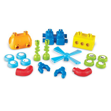 Learning Resources 1-2-3 Robot Factory, Fine Motor Toy, Robot Building Set, Ages 2+