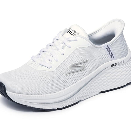 Skechers Women's Max Cushioning Elite 2.0 Vanish Hands Free Slip-ins Sneaker, White/Black, 10