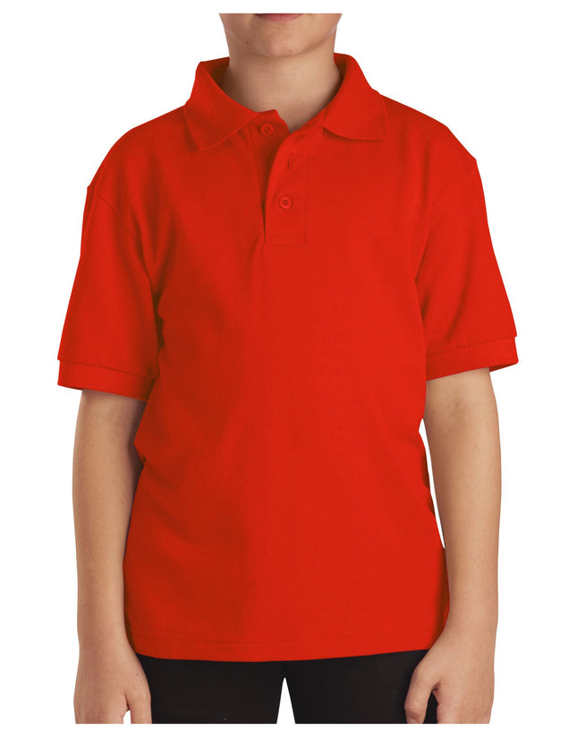 Dickies Boys 8-20 Short Sleeve Pique Polo, Orange,