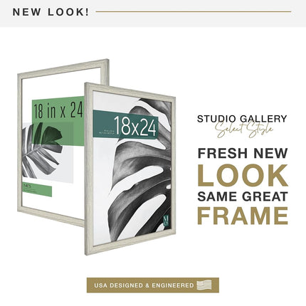 MCS Industries Inc 63738 Cadres Studio Gallery 45,7x61 cm, grain de bois gris, 45,7x61 cm
