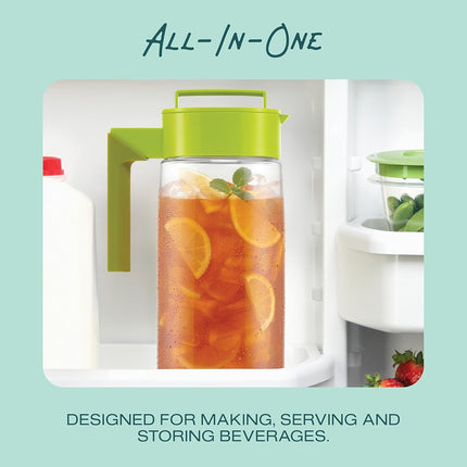Takeya Patented and Airtight Pitcher Made in The USA, BPA Free Food Grade Tritan Plastic, 1 qt, Black