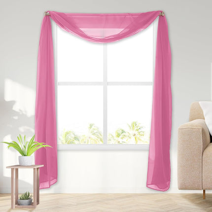 Elegant Comfort Lightweight Sheer Voile Window Sca
