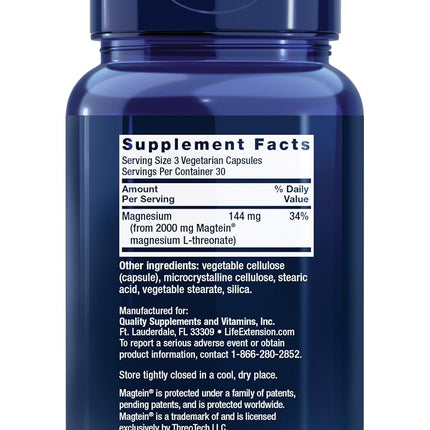 Life Extension Neuro-Mag Magnesium L-Threonate 90 Vegetarian Capsules