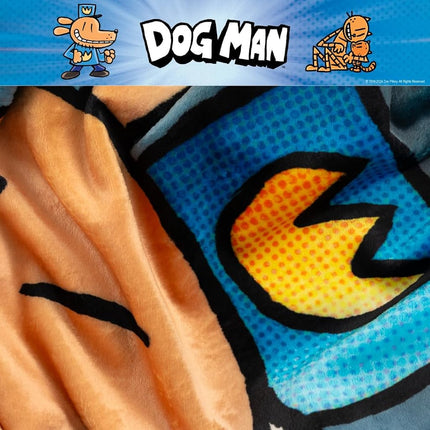 Manta de felpa suave y acogedora Franco Dog Man Supa Book para niños, 46 x 60 pulgadas (producto con licencia oficial)