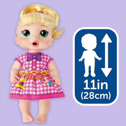Baby Alive Bubbly Tea Party LaLa GooGoo Doll with Teapot Accessories, Blonde Hair, 11 Inches, Toy for 3 Year Old Girls and Boys & Up