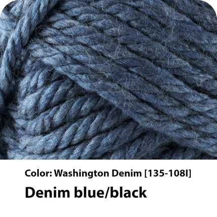 Lion Brand Yarn 135-108I Yarn, 3-Pack, Washington Denim 3 Pack