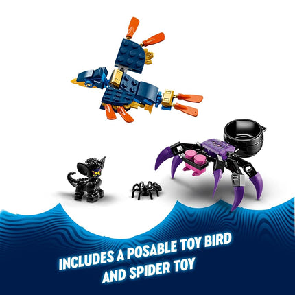LEGO DREAMZzz 2-in-1 The Sandman’s Tower, Castle Toy Playset for Kids, Boys & Girls, with 2 Building Options, Featuring Spider and Bird Animal Figures plus 5 Minifigures, Fantasy Birthday Gifts 71477