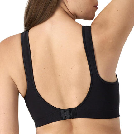 Bali Women's Wireless, Comfort Revolution Seamless Bra, ComfortFlex Fit, Moisture-Wicking, Opaque, Black, L