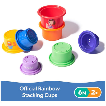 Ms. Rachel Official Rainbow Stacking Cups 7-Pack, Educational Toys & Toddler Toys for Girls & Boys Ages 6 Months to 2+ Years
