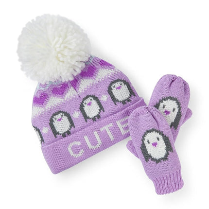 Conjunto temático de clima frío lindo para niñas grandes de The Children's Place, violet twist, XS (6-12 MESES)