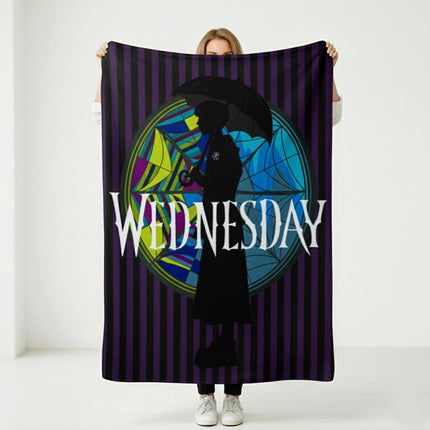 Silver Buffalo Wednesday Addams Family, Fleece Throw Blanket, 45x60in