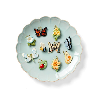 Lenox Butterfly Meadow 10-Piece Ornament Set, Porcelain, Multicolor, 0.45 LB