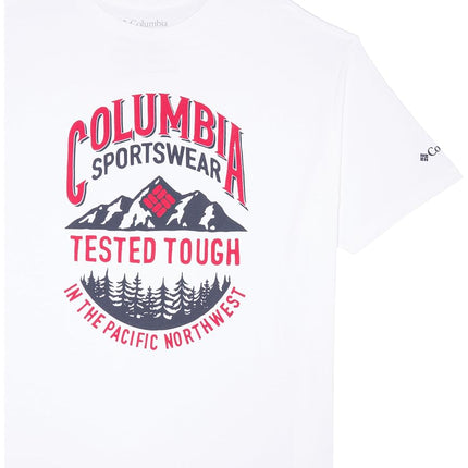 Columbia Men's Graphic T-Shirt, White/Tough, X-Large