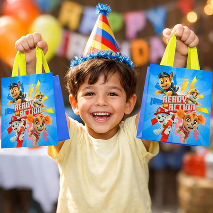 Paw Patrol Party Favor Bags Set � 12 Pack of 8" Paw Patrol Party Goodie Bags for Kids Bulk Reusable Mini Totes | Paw Patrol Birthday Party Supplies