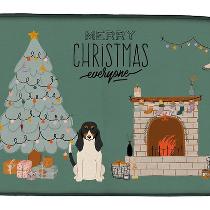 Caroline's Treasures CK7607DDM Swiss Hound Christmas Everyone Dish Drying Mat, Polyester, Multicolor