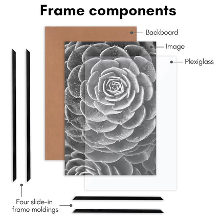 Americanflat Black Picture Frame 13x19 Set of 3, 13x19 Frame with Slim Molding, Plexiglass Cover and Hardware for Horizontal or Vertical Wall Hanging