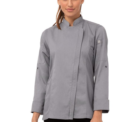 Chef Works Women's Hartford Womens Coat Chef s Jacket, Gray, M UK