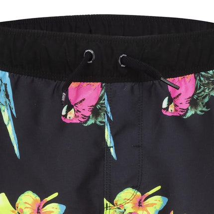 Bañador Hurley para niño, de quita y pon, multicolor/estampado floral de loros, 2T