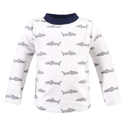 Ensemble de bain anti-UV pour bébé fille Hudson Baby, motif requin gris, taille 5T