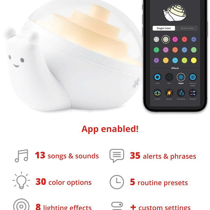 Skip Hop Baby & Kids Sound, Sleep, and Routine Training Machine, Child’s Night Light, Alarm Clock, Toddler Routine Trainer, White Noise, Voice Prompts