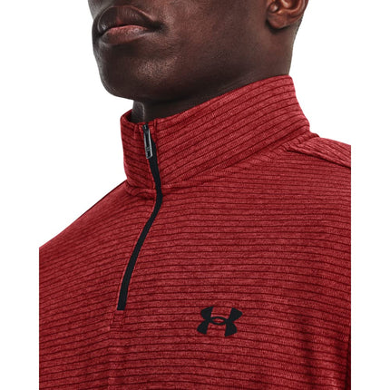 Sudadera con cremallera corta para hombre Under Armour Storm SweaterFleece, (610) rojo Stadium / negro, XXL