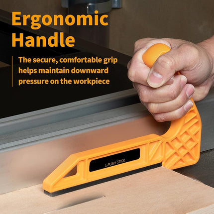 POWERTEC 71555V Universal Featherboard and L-Shaped Table Saw Push Stick Woodworking Safety Kit, 1 Set (2-Pcs)