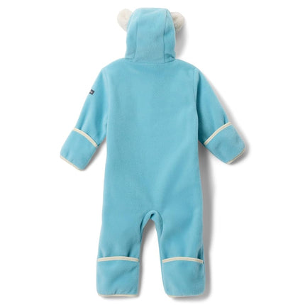 Columbia Youth Infant Tiny Bear 2 Bunting, Fleece romper, Vintage Blue/Chalk, 18/24