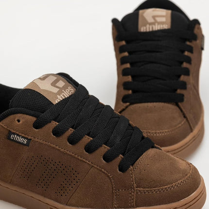 Etnies Kingpin - Classic Skate Heritage Fashion Style with on-Trend Puffy Look, Reinforced Cupsole - Brown/Warm Grey/Gum - 4
