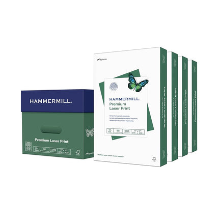 Hammermill Printer Paper, Premium Laser Print 28 lb, 11 x 17-4 Ream (2,000 Sheets) - 98 Bright, Made in The USA, 125526C