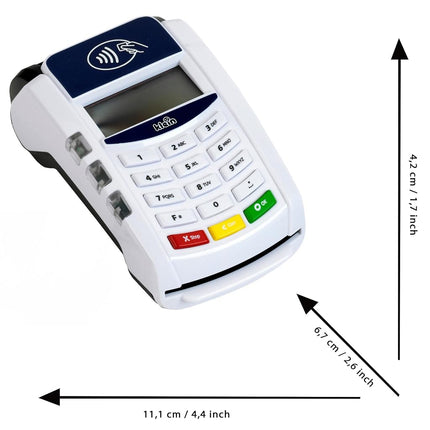 Theo Klein 7266 Pay Terminal with Light & Sound | Battery-Powered Addition to Toy Cash registers | Incl. Contactless Payment Function | Toy for Children from 3 Years Old