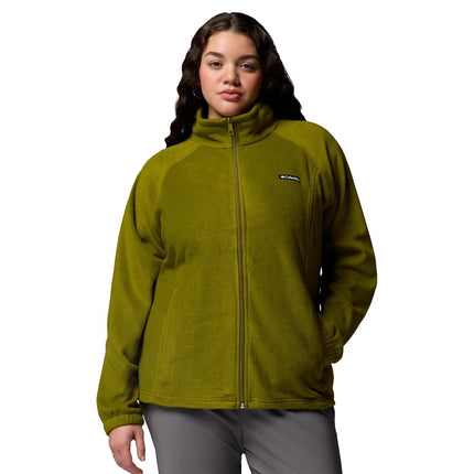 Columbia Women's Benton Springs Full Zip Fleece Jacket, Mossy Green, Petite Small