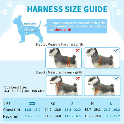 Lukovee Dog Leashes for Small Dogs, Lightweight Soft Small Dog Harness Neck & Chest Adjustable, Reflective Harness Anti-Twis Puppy Harness Vest Harness (Meduim, Purple)