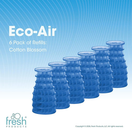 Fresh Products EA-F-006I036M-06 Eco Air Freshener, Cotton Blossom, 6 Piece