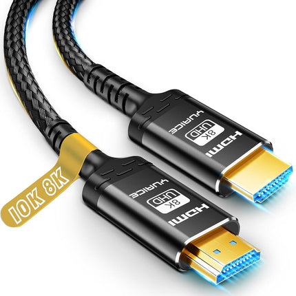 Cable HDMI 2.1 10K 8K - Cable Ultra HD de 1.5 m (5 pies) de alta velocidad 48 Gbps - Cable trenzado profesional de alta resistencia - Múltiples opciones de tamaño (0.45 m-7.6 m) - 4K@120Hz, 8K@60Hz, HDR, DTS:X, HDCP 2.2/2.3