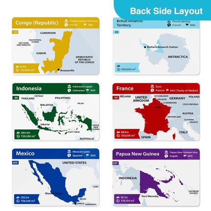 310 Premium World Flags Flash Cards — Countries of The World, U.S. States Flags & Remote Territories (2026 Edition, Richly Updated) — Infodeck’s Most Complete Geography Learning Set