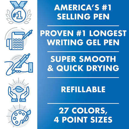 Bolígrafos de tinta de gel retráctiles Pilot G2, punta ultra fina, negros, caja de 12 -31277