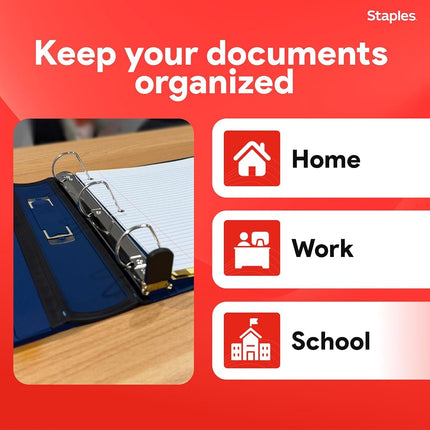 Staples Better 1.5-Inch 3-Ring View Binder, Blue (13400)