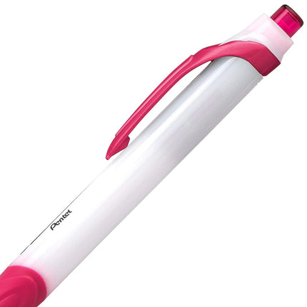 Pentel GlideWrite Ballpoint Pen with TechniFlo Ink, (1.0mm) Medium Line, Pink, Box of 12 (BX910-P)