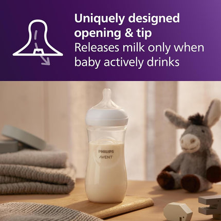 Philips AVENT Natural Baby Bottle with Natural Response Teat, Clear, 330 ml, 2 Pack SCY906/02