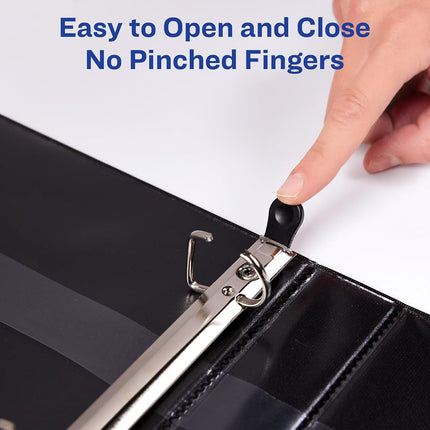Avery Heavy-Duty View 3 Ring Binder, 1.5 Inch EZD Rings, Great for Portfolio Binders, Office Binders, School Notebook Binders, and More, 6 Red Binders (6-Pack of 79171)