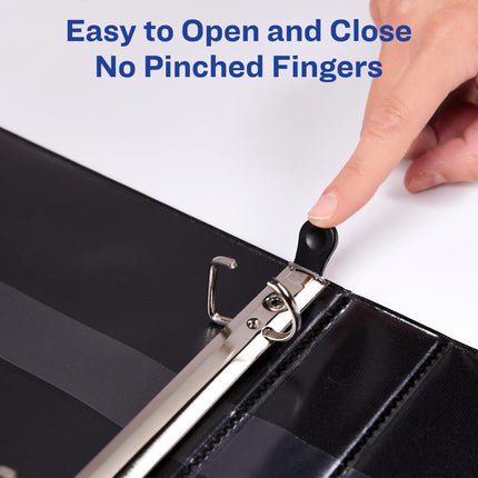 Avery Heavy Duty View 3 Ring Binder, 2" One Touch EZD Ring, Holds 8.5" x 11" Paper, 6 Navy Blue Binders (79802)