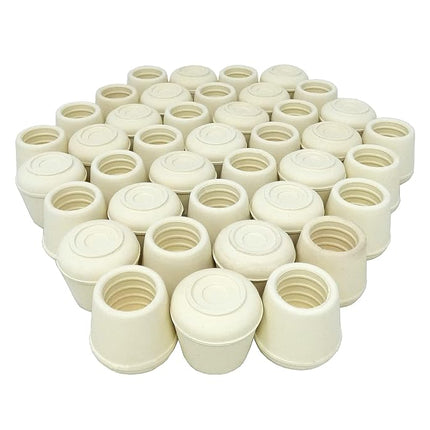 Shepherd Hardware 8617E 1-Inch Inside Diameter Rubber Chair Leg Tips, 40-Pack, White